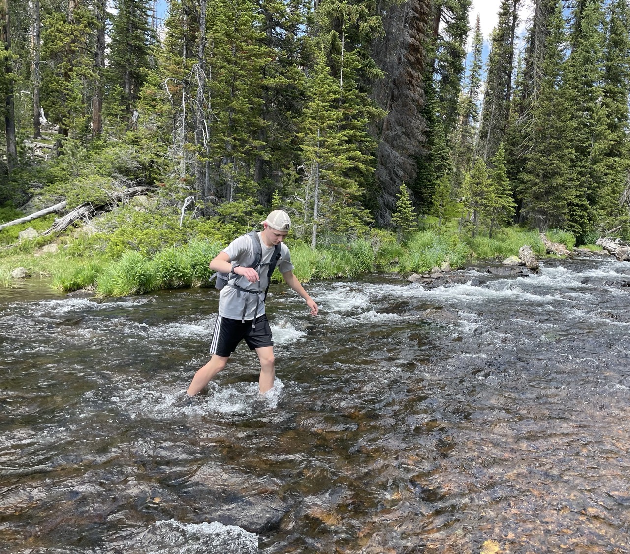 Crossing Creek in Montana