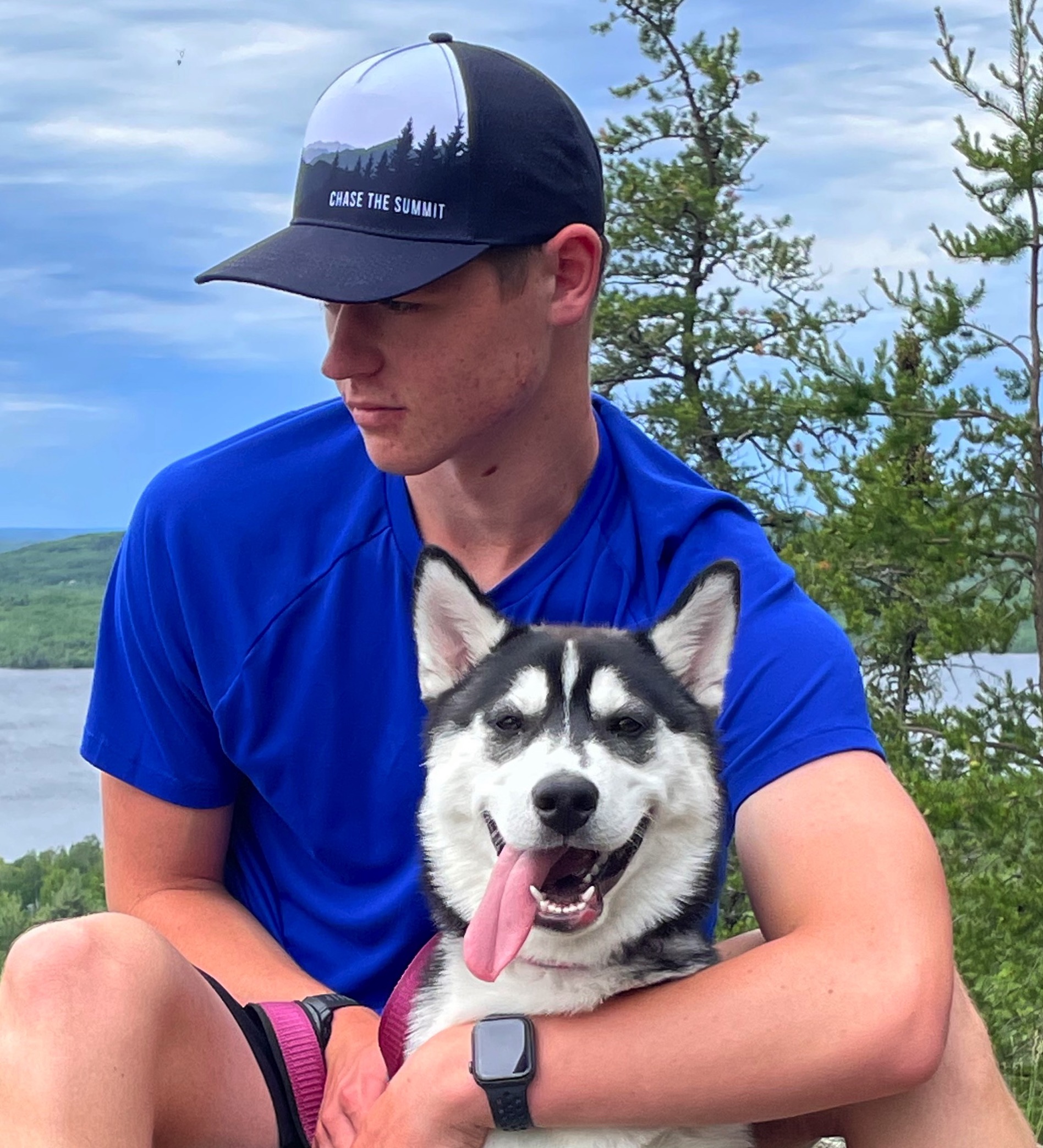 With Willa at Gunflint Lake, MN